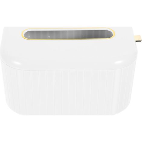 Boîte à Mouchoirs Résistante à l'eau et Facile à Nettoyer Rectangulaire en Pet Blanc pour Chambre et Salon Moderne (1/5)