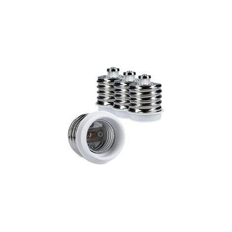 4x Fassungsadapter - E40-zu-E27-Fassungskonverter - E27-Sockel-Lampenfassungsadapter für Halogen-LED-Leuchtmittel (1/4)