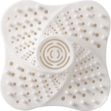 Bonde de Douche Anti-Blocage pour Salle de Bain avec Ventouse (Blanc) (1/4)