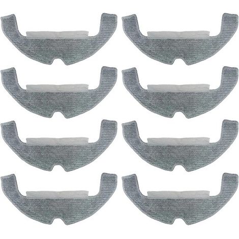 Paños limpieza adecuados aspiradora robot DREAME D10 Plus Gen 2 / D10s plus / D9 PLUS, D10 Plus Gen 2, 8 almohadillas fregona, lavables (1/5)