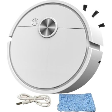 1 aspirateur robot 3 en 1, navigation intelligente, 2500 Pa, balayage + lavage, capteurs anti-chute, recharge automatique (1/5)
