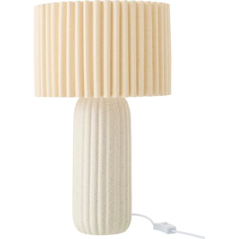 Lampe à Poser en Céramique "Esmee" 50cm Blanc Cassé (1/5)