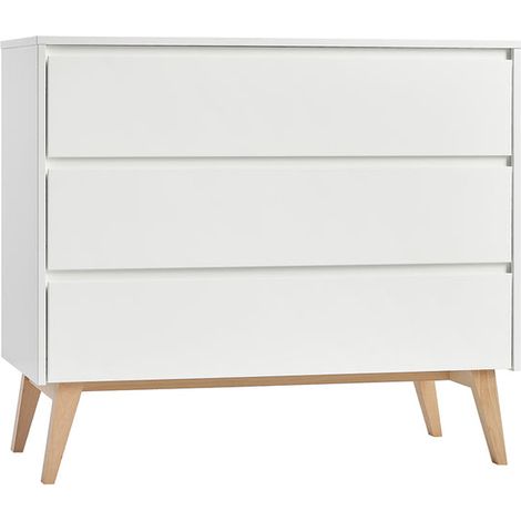 Cassettiera a 3 cassetti Pinio Swing Bianco e legno (1/5)