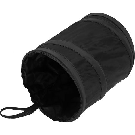 Poubelle voiture pliable et portable, universelle pour voyage, rangement déchets auto, noir multifonction. (1/5)