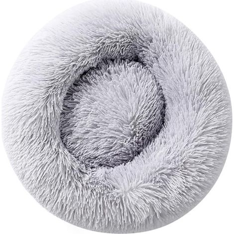 Cuccia morbida e soffice per animali domestici, rotonda, calda e lavabile, adatta a tutte le stagioni, idrorepellente e antiscivolo, diametro 60 cm, per gatti e altri animali. (1/5)