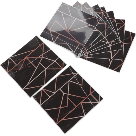 Packung mit 10 Fliesenaufklebern 15 x 15 cm, 3D-Selbstkleberückseite, wasser- und ölbeständig, dekorativ, aus 0,26 mm dickem PVC. (1/5)