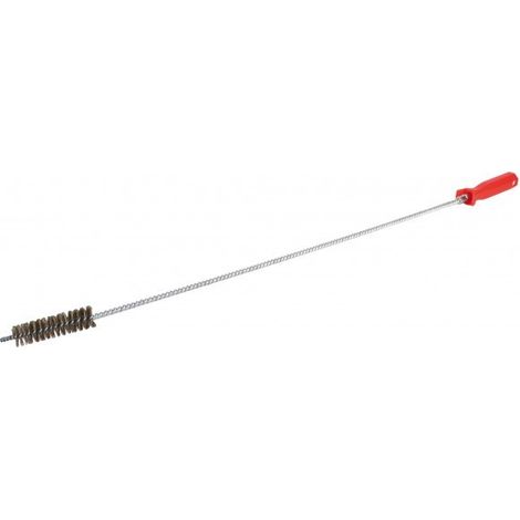 Diff – Goupillon acier laitonné Ø25mm – Tige torsadée 1m – Longueur garnie 110mm – Brosserie professionnelle