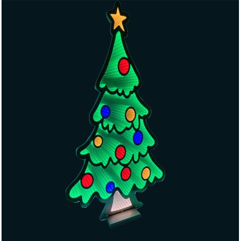 4ft (1.2m) Tall Light up Christmas Tree Infinity Decoration with Multi-Coloured LEDs (1/2)