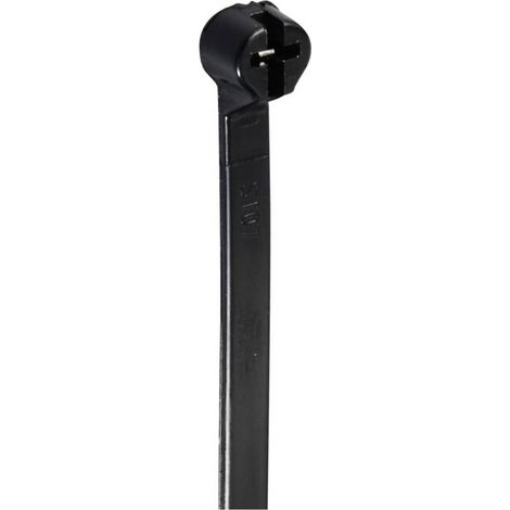 TRU COMPONENTS TC-12814188 Serre-câble 200 mm 4.8 mm noir avec languette métallique, stable aux intempéries et aux UV 1 (1/2)