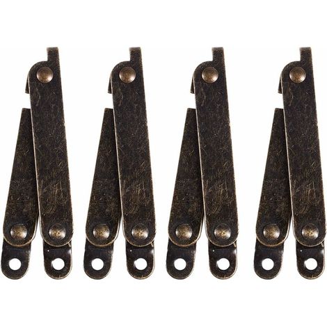 Schwenkbares Scharnier für Schubladendeckel, bronzefarben, 4er-Set (1/5)