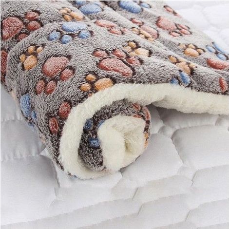 Couverture Moelleuse et Douce pour Chat - Couverture Apaisante pour Lit - Fournitures pour Animaux de Compagnie (Empreintes de (1/5)