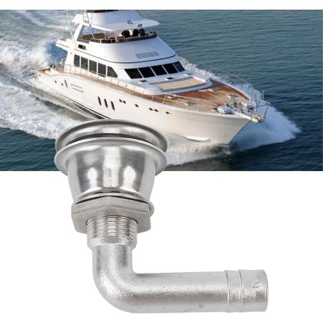 90°-Entlüftungsrohr aus Edelstahl 304 mit abgerundetem Kopf, das den Rumpf von Yachten und anderen Schiffen mit 5/8-Zoll-Rohrleitungen durchdringt (3128SU5). (1/5)