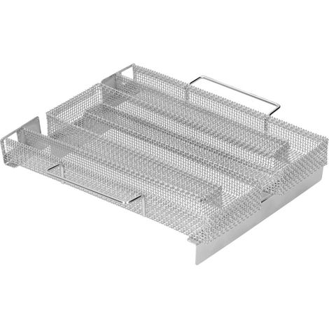Beyamis Générateur de fumée froide en forme de M, grille de barbecue, plateau fumoir en acier inoxydable pour fumage à froid/à chaud (1/5)