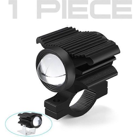 Mini projecteur LED 15 W pour moto, voiture, camion, quad, remorque, tracteur, camping-car. Phare antibrouillard auxiliaire avec lentille de projection. (1/4)