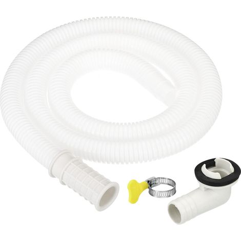 3,3 ft Air Conditionneur Drain Tuyau Trousse, Universel Drain Connecteur Tuyau avec Pince Connecteur 8 pour Mini-Division Fenêtre AC Unité Lave-vaisselle Robinet, Blanc (1/5)