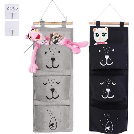 Bolsas de almacenamiento colgantes (paquete de 2), bolsas organizadoras colgantes, bolsas de almacenamiento colgantes para el baño, bolsas de almacenamiento colgantes para la puerta, bolsas colgantes (1/5)