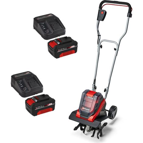 Einhell Cordless Twin 18v/36v Tiller Cultivator Rotavator 2 x 4.0AH Battery Pack (1/5)