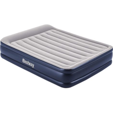 Materassino Airbed Matrimoniale Floccato con Pompa Tritech 203 x 152 x 46 cm