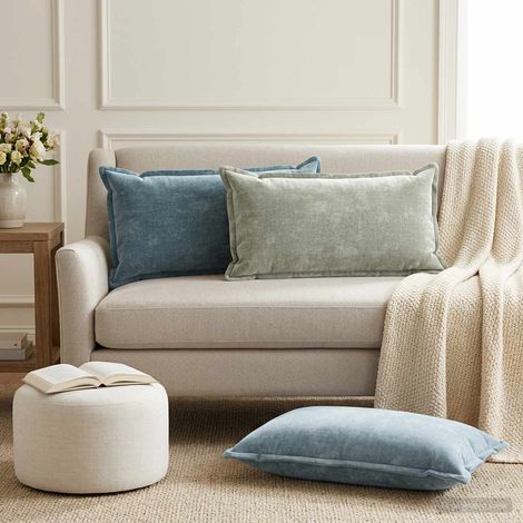 vidaXL Funda de almohada 6 uds. HOUTEN Azul Claro 40 x 80 cm (1/5)