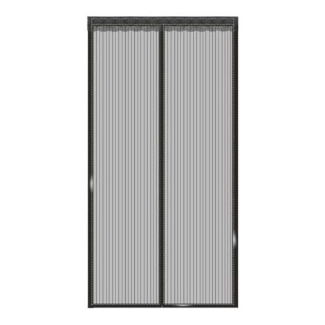 BUNTHAUS Moustiquaire aimantée pour porte-fenêtre 150x240 cm – Installation sans perçage avec ruban adhésif – Protection contre les insectes – Couleur noire