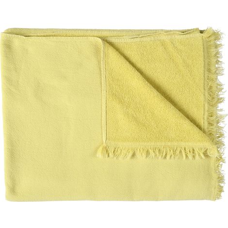 VIVARAISE - Maxi drap de bain Luna Butter en coton bio 100 x 160 cm