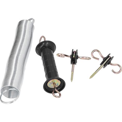 Kit de Porte de Clôture électrique Fer PP 5 Mètres Accessoire de Porte à Ressort pour Animaux Poignée Clou isolé pour Bétail (1/5)