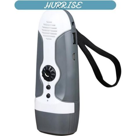 Lampe De Poche A Manivelle - Radio FM - Alarme Durgence - 3 LED - 3 7 V 250 Mah - Pour Camping Secours Voyage (1/5)