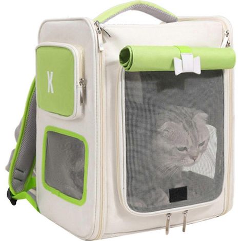 Sac à dos extensible grande capacité pour chat, respirant et pliable, sac de transport portable pour animaux de compagnie, convient aux animaux de compagnie jusqu'à 7,5 kg. (1/5)