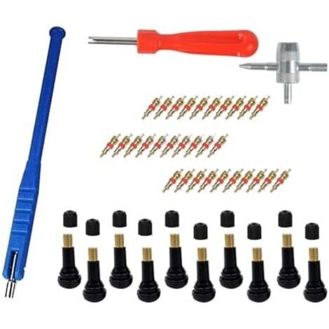 Outil pour valve de pneus, kit d'extraction noyau roue réparation tige vélo, moto, voiture, camion, SUV, atelier et garage --ARCAN (1/5)