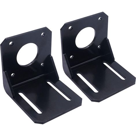 Lot de 2 supports de montage pour moteur pas à pas NEMA17 de 42 mm, siège de fixation universel en forme de L, acier allié, lot de 2 (type L) (1/5)