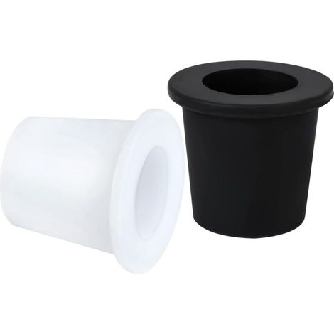 Packung Tischschirm-Lochring, weicher Silikon-Tischschirmring für 5 cm bis 6,4 cm Terrassentischlöcher 3,8 cm und kleine Schirmstangen (Schwarz, Weiß)