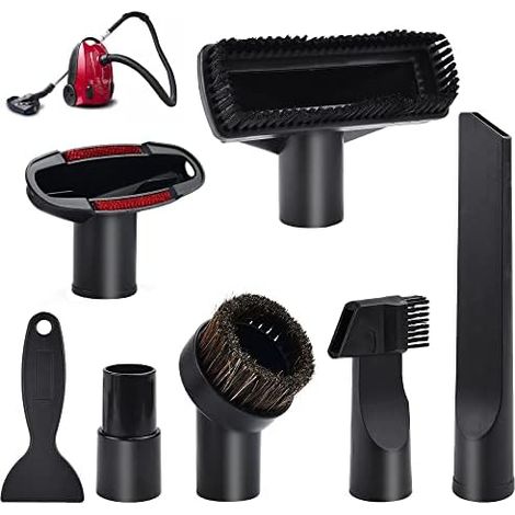 7 PCS Accessoires pour Aspirateur Embouts pour Aspirateurs Brosse Aspirateur Universel pour Meubles Brosse Aspirateur Accessoires pour Aspirateurs avec un Diamètre Intérieur de 32 mm à 35 mm (1/5)