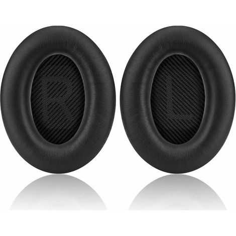 Remplacement Orœillettes pour QC25, Coussin d'oreille Coussin pour Bose Calme Confort 15 QC15 QC35 Ae2 Ae2i Ae2w, Autour des écouteurs d'oreille Coussinets et Tapis de Mousse intérieure (Noir) (1/5)
