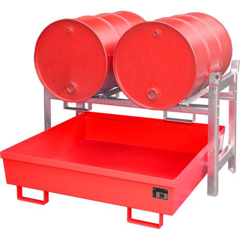 Bauer Südlohn Étagère à fûts FRA-2, laquée, rouge feu (1/2)