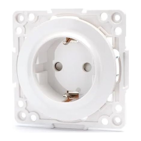 Pièce ronde blanche pour interrupteur 1 voie, conçue pour montage encastré, idéale pour les installations électriques.