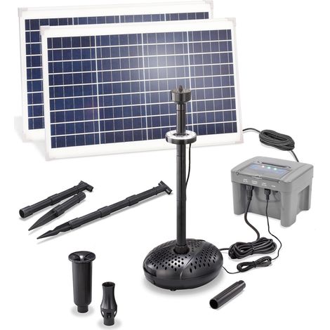 esotec Solar Teichpumpenset 70/2800 LED mit 12,8V/12Ah LiFe-Akkuspeicher 101940