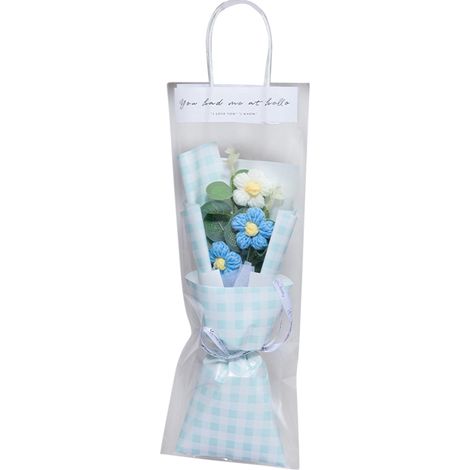 Guirlandes lumineuses à thème bleu, sacs cadeaux, bouquets de fleurs séchées de Noël pour le marché nocturne de Thanksgiving, vente en gros pour la Saint-Valentin, décorations de mini-stands de Noël (1/2)