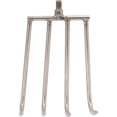 Râteau à Algues 4 Dents en Acier Inoxydable avec Tige Filetée 8mm, Outil de Pêche Manuel Portable (1/5)