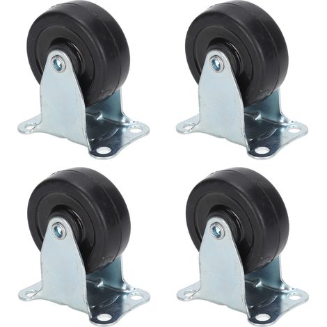Lot de 4 roulettes directionnelles en caoutchouc avec roulements ultra-silencieuses pour table basse ou support à fleurs (5 cm). (1/5)