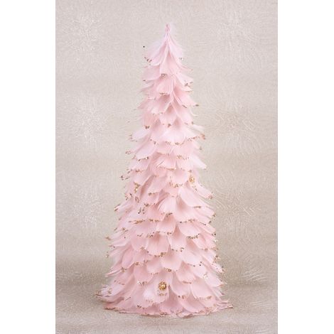 Dekoration MagicHome Weihnachten, Bäumchen aus Flaum, rosa, 22x46 cm (1/2)
