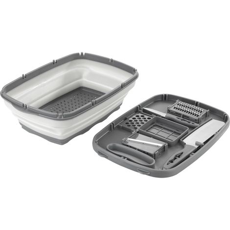 Cestino Organizer Multifunzione Pieghevole Con Utensili Da Cucina