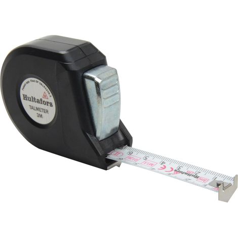 Hultafors Talmeter marking measure tape 3m – 16mm width – Hard-wearing steel – For precise internal and external measurements – Lutz Blades