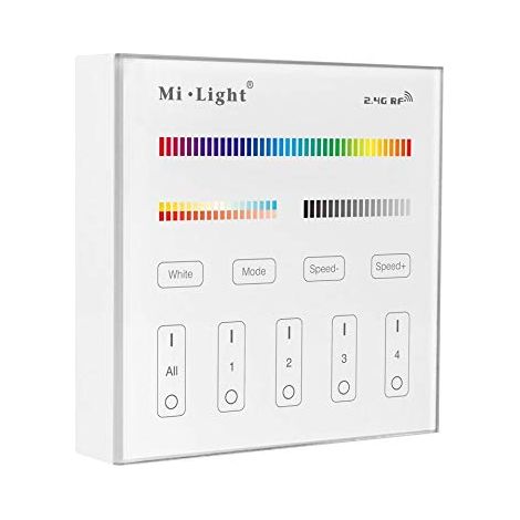 RGB+CCT 4Zonen RF 2,4Ghz Drahtlose Wandsteuerung RGB+CCT 4Zonen RF 2,4Ghz