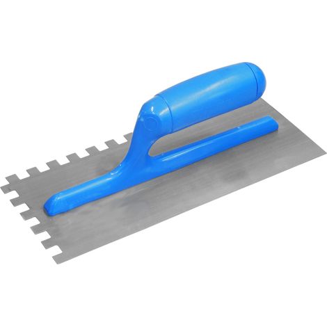 FRATTAZZO USA DENTATO SUP/DESTRO MANICO ABS BLU cm. 28x12 dentatura mm. 5x5 6.00 pz