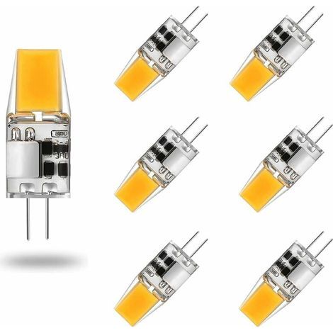 Ulisem Ampoule G4 LED AC/DC 12V 5W Lampes LED G4 Blanc Chaud 3000K Ampoules D'éclairage Équivalent 50W Halogène Lampe Angle Faisceau de 360° sans Scintillement, Lot de 6,Warm White 3000k,5W (1/5)