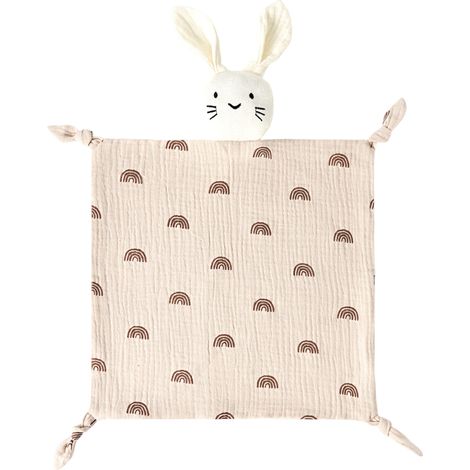 1 doudou en mousseline de coton biologique, doux et respirant, pour bébé, idéal comme cadeau de naissance (1/5)