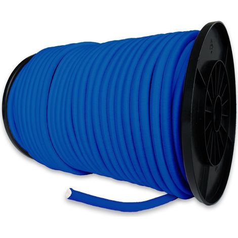 Cuerda elástica Azul 100 metros - Calidad Profesional TECPLAST 9SW - Cable elástico - Diámetro 9 mm