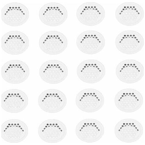 FENOPLASTICAGrille aération VMC 20 pièces – Grille ronde en inox blanc 35mm – Pour cuisine et meubles – Diamètre extérieur 42mm – Hauteur 10mm (1/5)