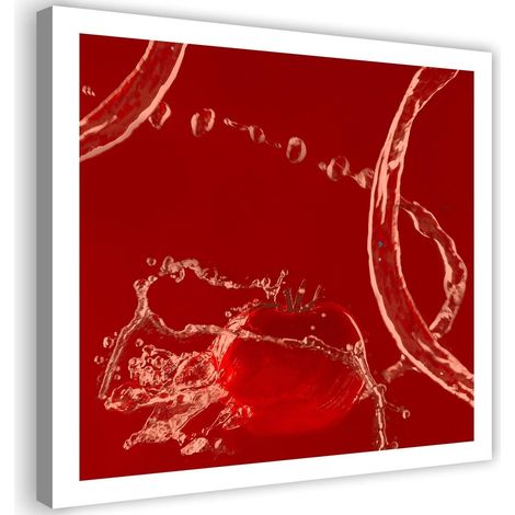 Tableau déco Tomate rouge à l'eau 60x60 (1/5)