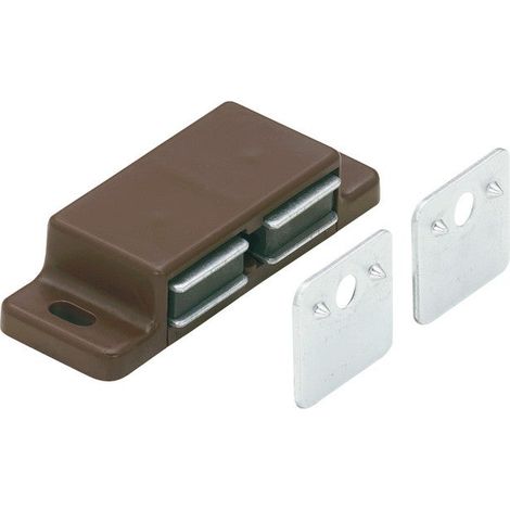 Lot De 2 Loqueteaux Magnétiques Plastique Hettich, L.20.8 X L.58.3 Mm